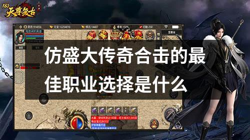 仿盛大传奇合击的最佳职业选择是什么