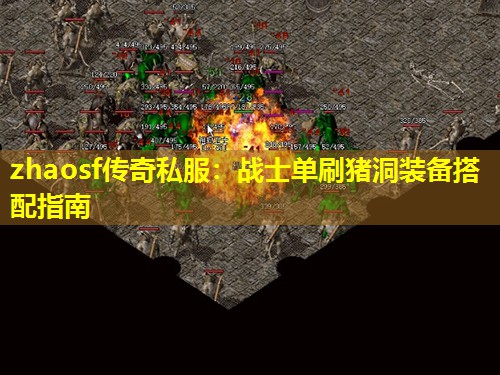 zhaosf传奇私服：战士单刷猪洞装备搭配指南